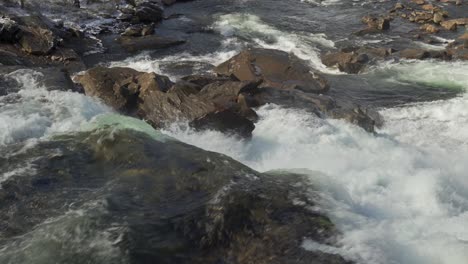 a close-up view of the turbulent waters of the gaula river, norway