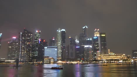 singapore skyline at night