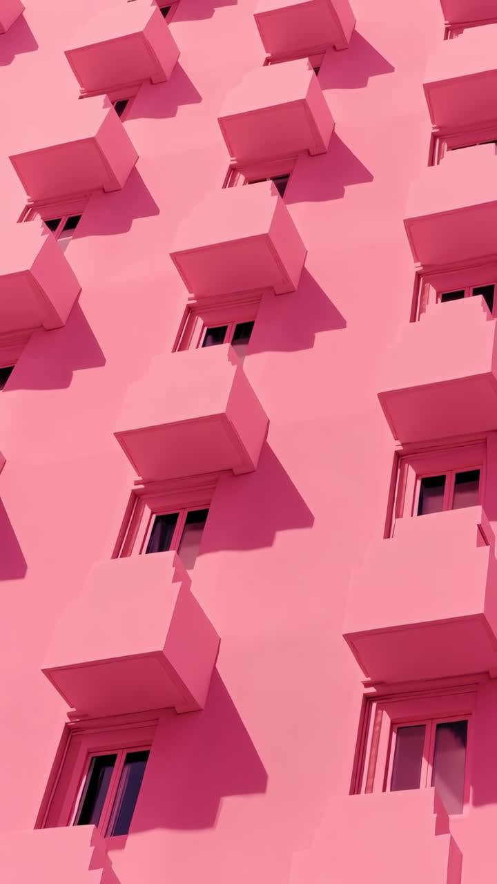 Repetitive Pink Architectural Pattern