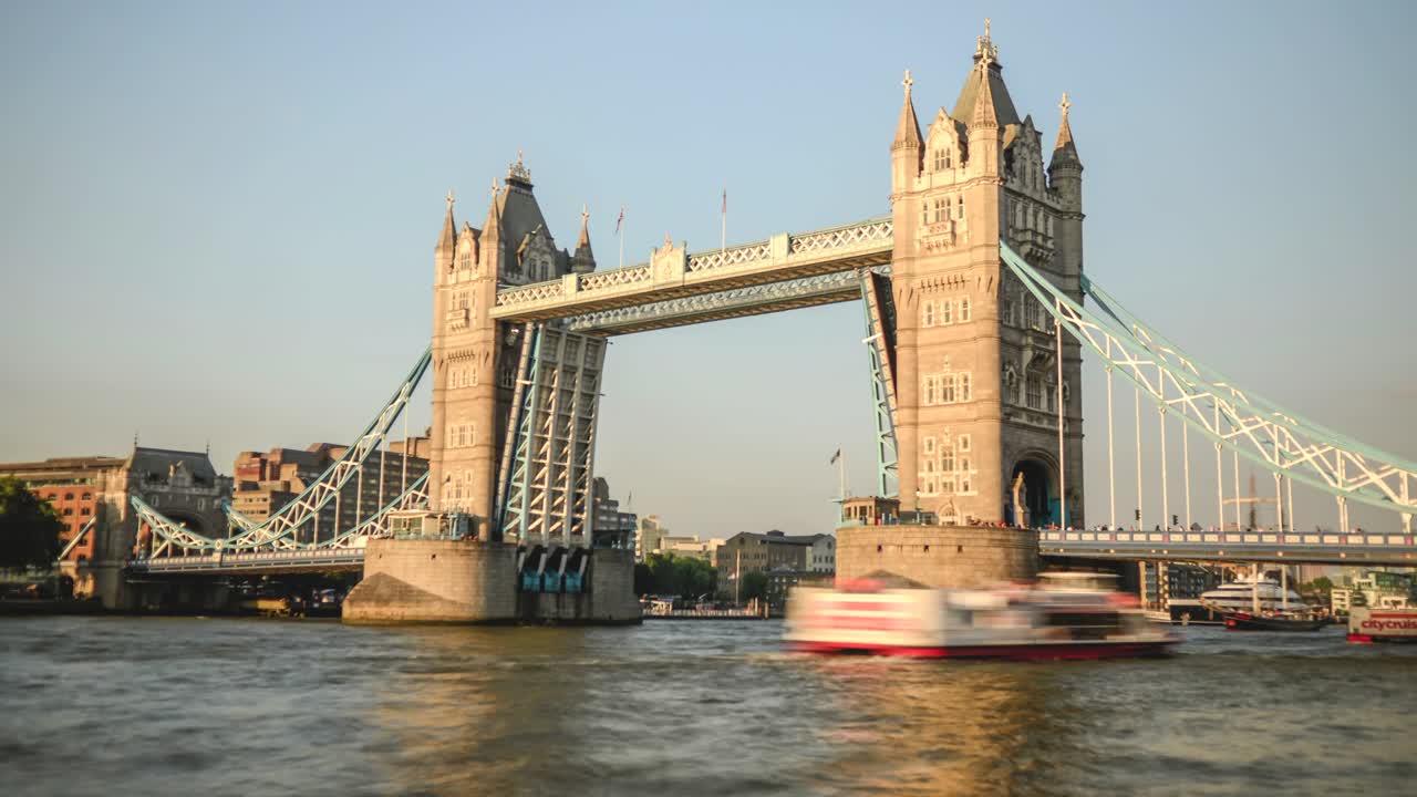 Tower Bridge, London, Storbritannien - timelapse.