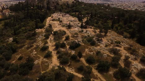 imágenes de aviones no tripulados de la ciudad de atenas y la acrópolis