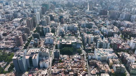 establishing aerial view of lima, capital and largest city of peru