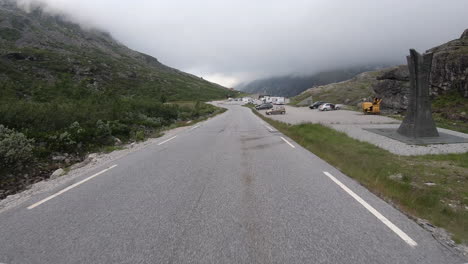 pov of a car driving at trollstigen serpentine mountain road in norway. - hyperlapse