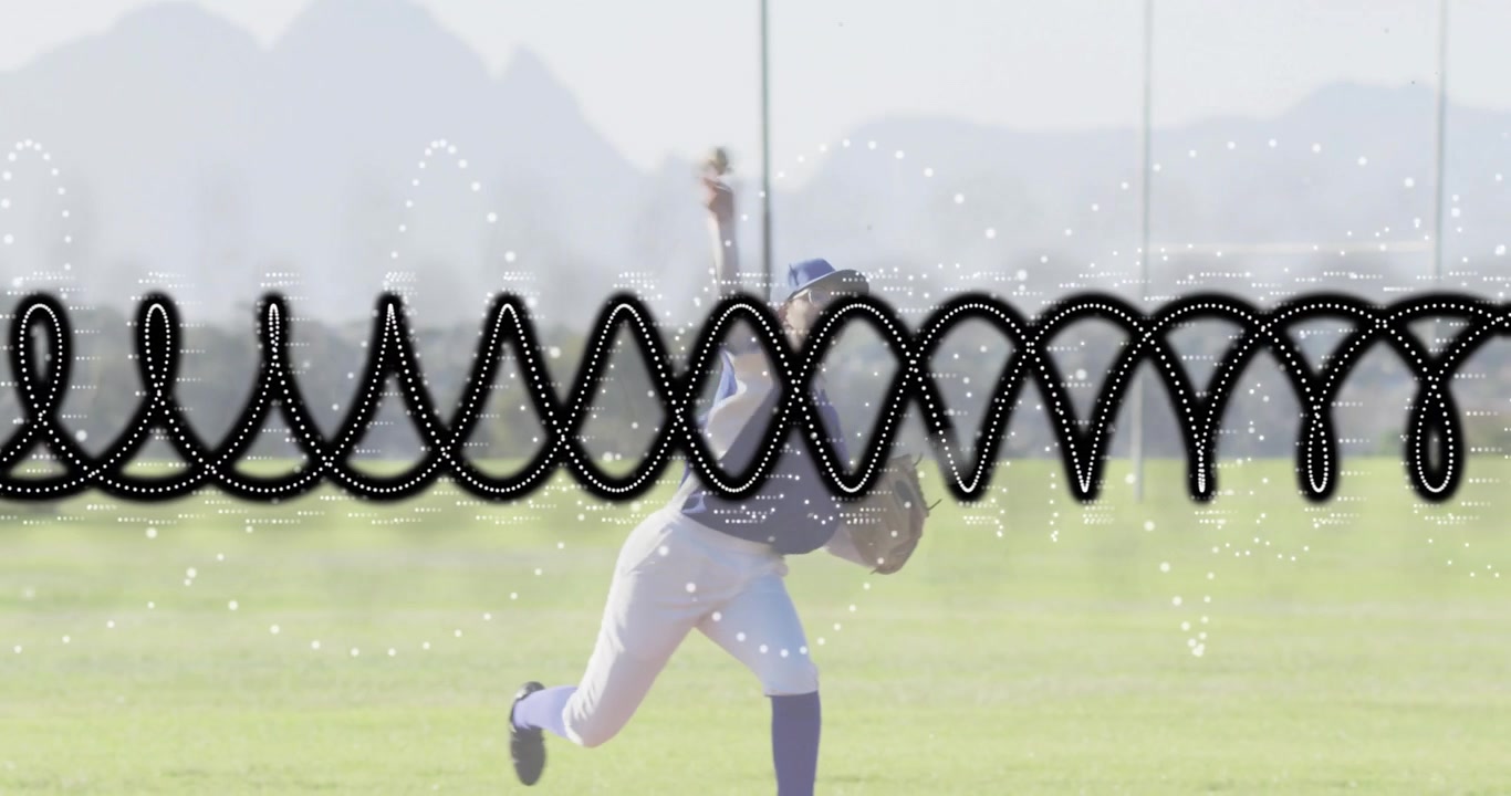 Female pitcher receiving catcher sign, winding and whipping baseball forward during sports training