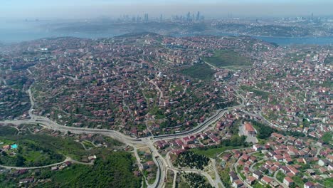 istanbul aerial view with bosphorus in the distance, oe01