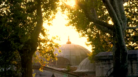 mosque dome sunset