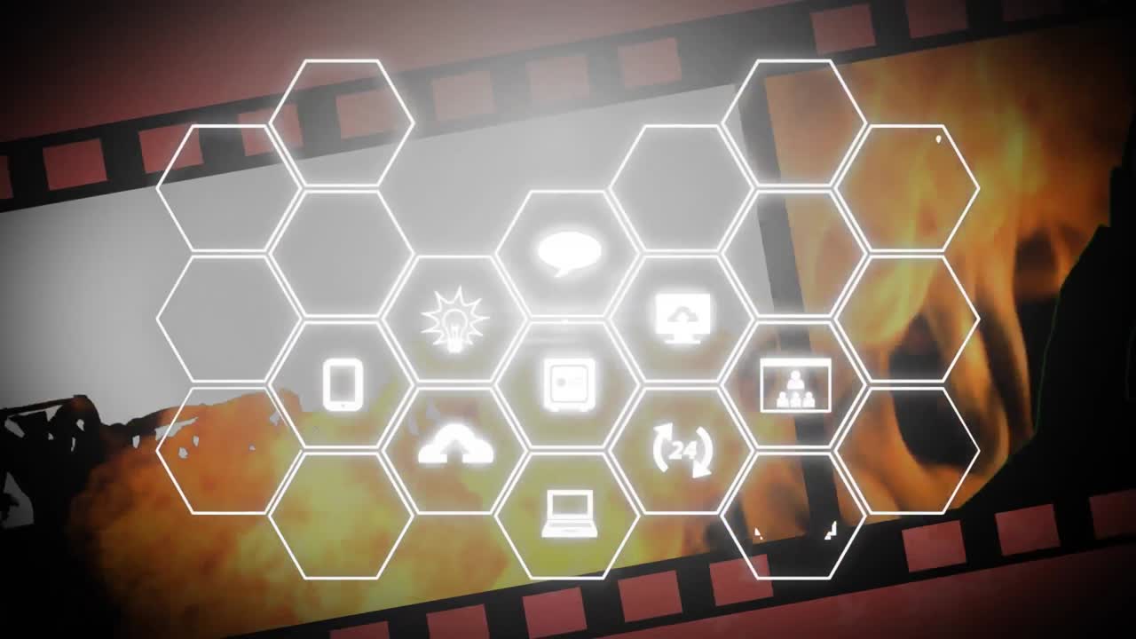 디지털 아이콘의 애니메이션, 춤추는 사람들의 빈티지 영화