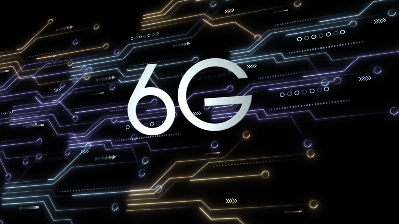 animación de texto 6g y procesamiento de datos