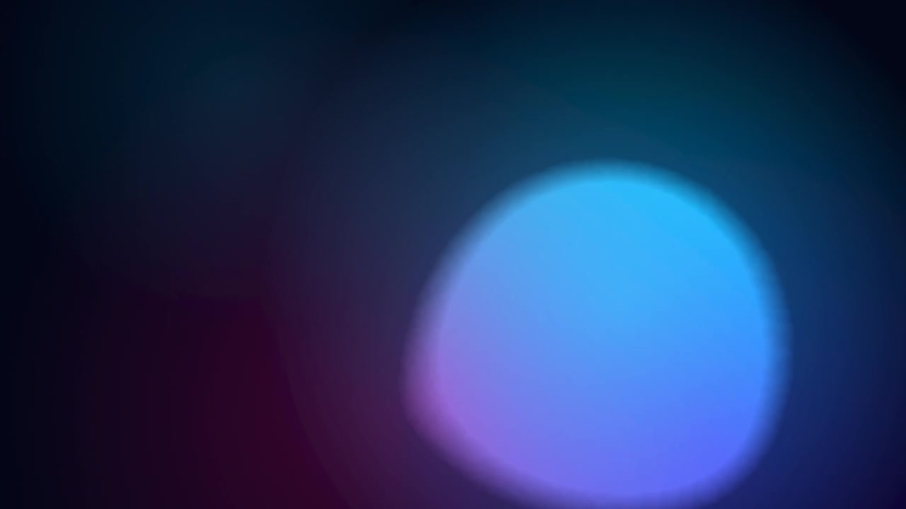 Abstract Motion of Glowing Blue and Purple Light Orbs