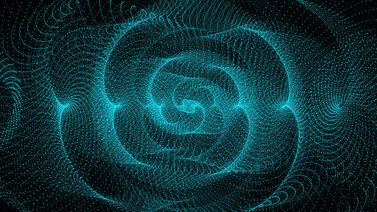 patrón de forma de punto de color azul claro animación gráficos de movimiento