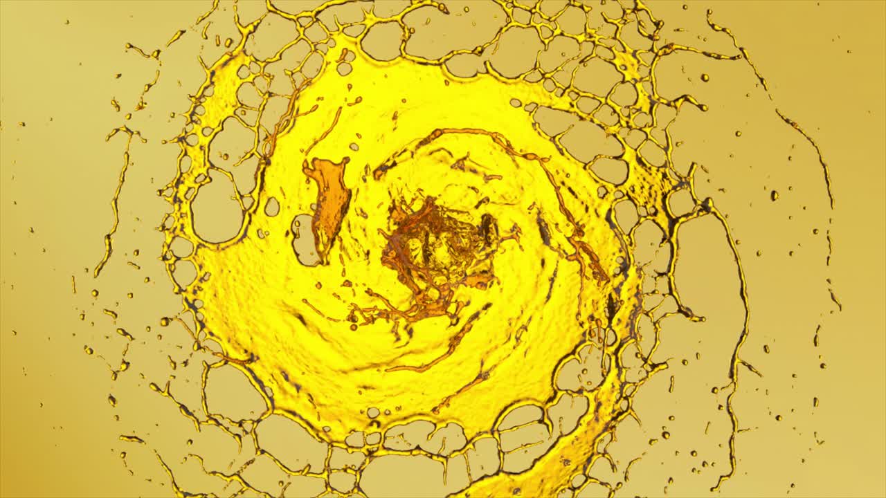 золотой жидкий брызг