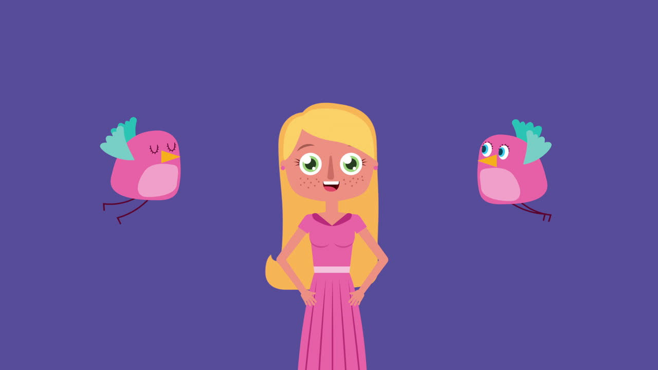 счастливый женский день с блондинкой