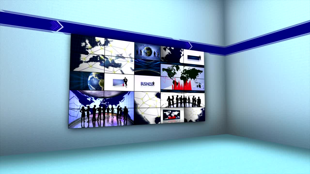 비즈니스 컨셉 렌더링 애니메이션, 그래프 및 차트, 배경, 루프