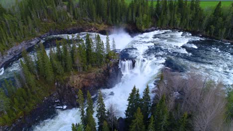 ristafallet waterfall in the western part of jamtland is listed as one of the most beautiful waterfalls in sweden.