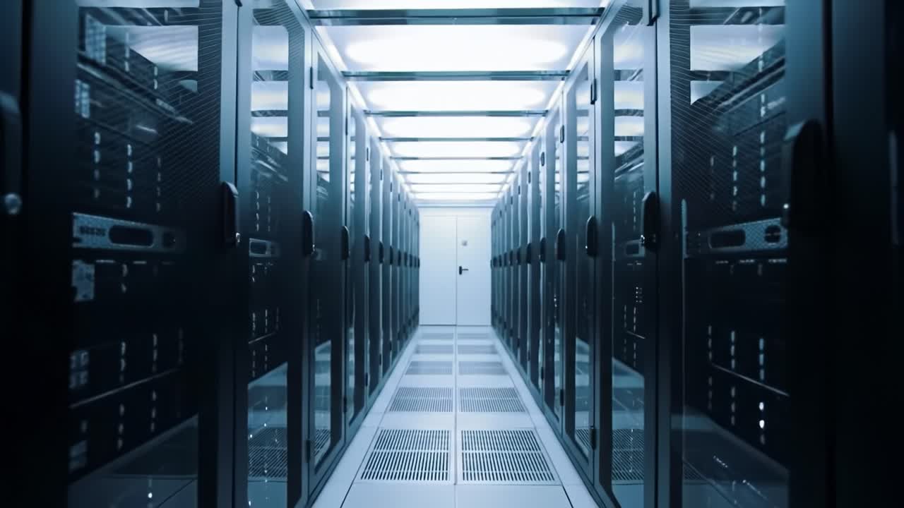 Modern Data Center Interior