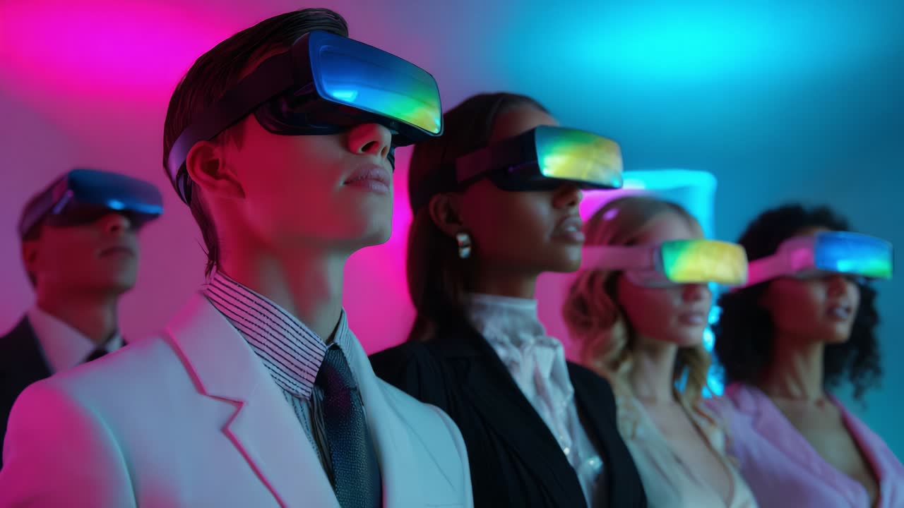 People Experiencing Virtual Reality