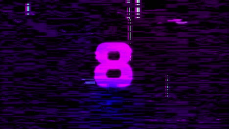 retro glitch numbers 7 and 3