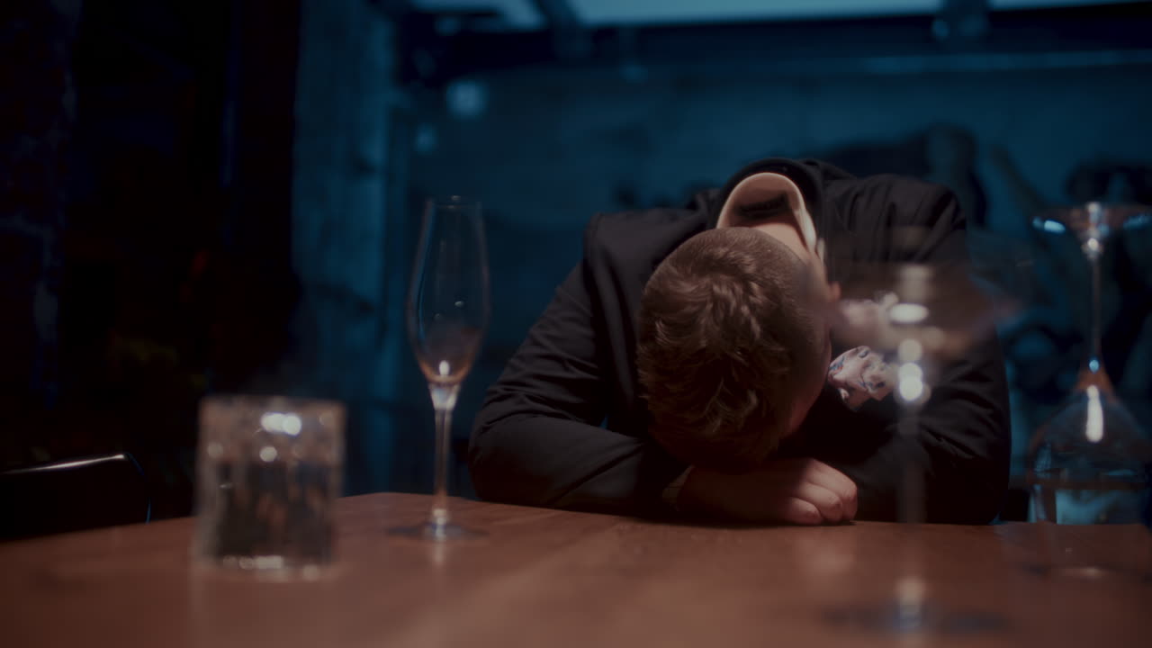 Drunk Man at Nightclub