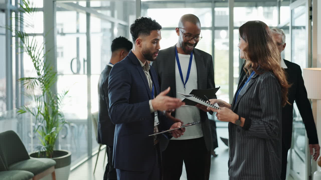 Business professionals networking at a corporate event
