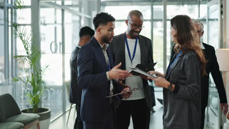 business professionals networking at a corporate event