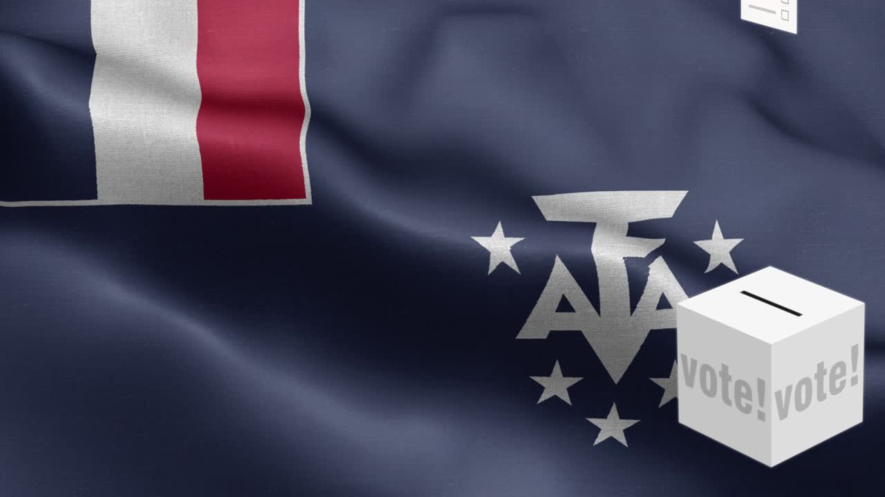 발 앞에 있는 투표용지 - 발 - 프랑스 남부 및 남극 영토의 발 발 높은 세부 사항 - 국가 발 프랑스 남부 및 북극 영토 파동 패턴 루프 가능한 요소 - 직물 질감 및 끝없는 루프