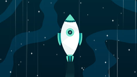 motion graphic of creative rocket background