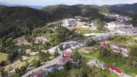 general landscape view of the brinchang district within the cameron highlands area of malaysia