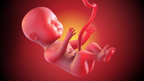 pacífico bebé humano feto durmiendo y soñando luego pateando