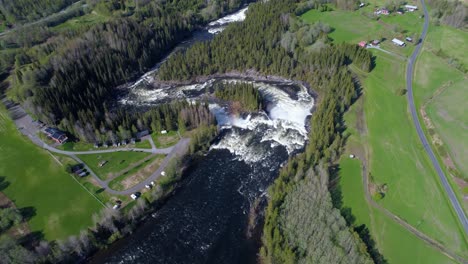 ristafallet waterfall in the western part of jamtland is listed as one of the most beautiful waterfalls in sweden.