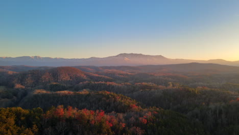 smokey mountains horizon fly over