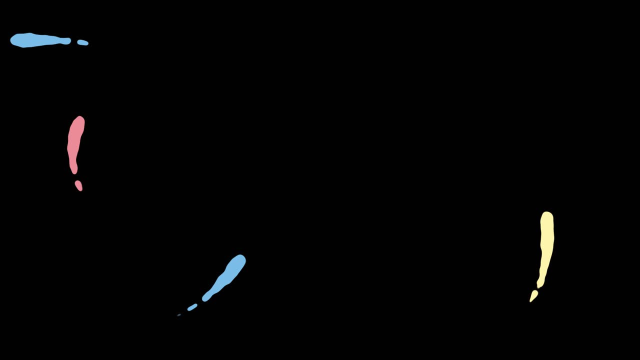 어두운 배경에 움직이는 활기찬 모양