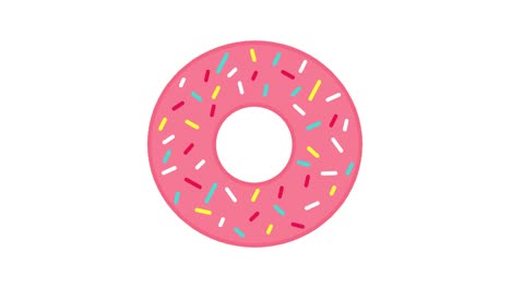 donut eating animation, donut in colored glaze. food. national donut day. donut day, doodle style. sweet food. biscuit