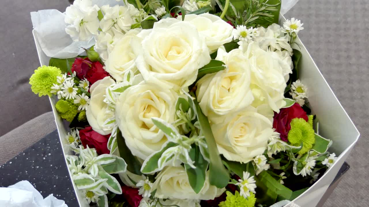 아름다운 결혼식 꽃이나 꽃다발의 샷