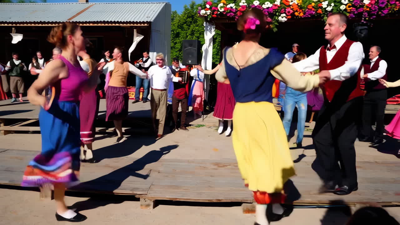 Folk Dance Performance at a Festival