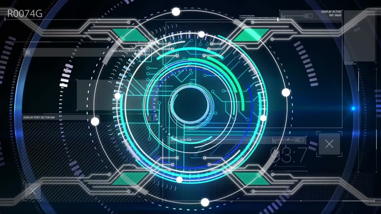Animation of processing circle over digital screen