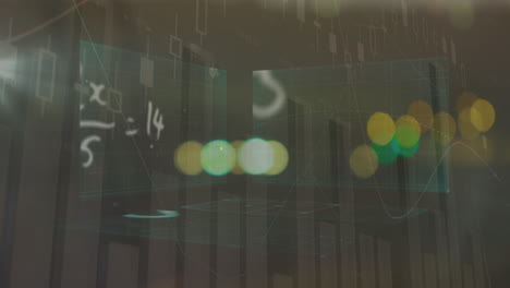 animation of mathematical formulas over high voltage lines