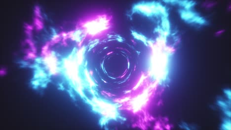 neon glowing vortex tunnel