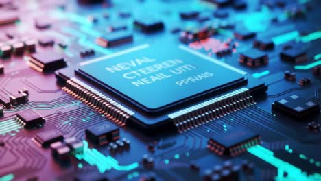 a close look at a sophisticated computer chip during a technology workshop, showcasing its detailed circuitry and components. participants learn about its functionality and applications.