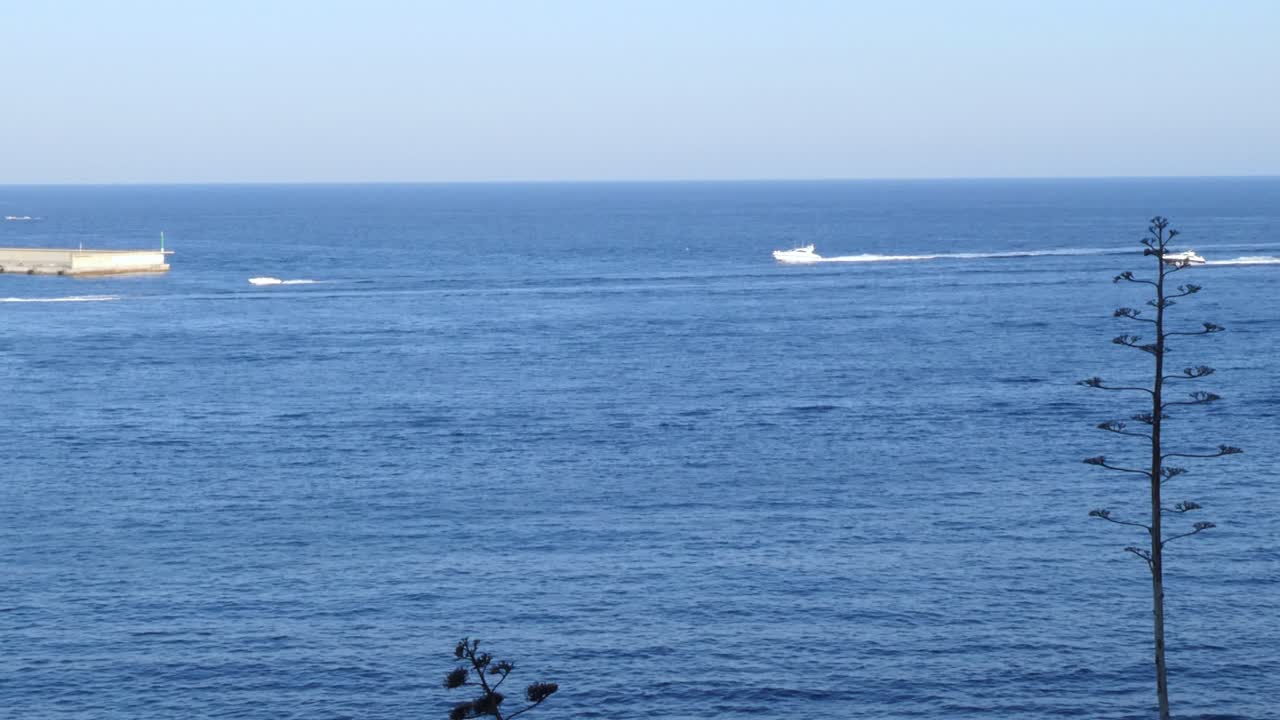 A view of the sea and coast from de upper part of the city of Ibiza