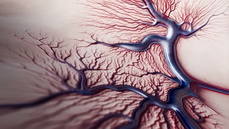 detailed illustration of human veins