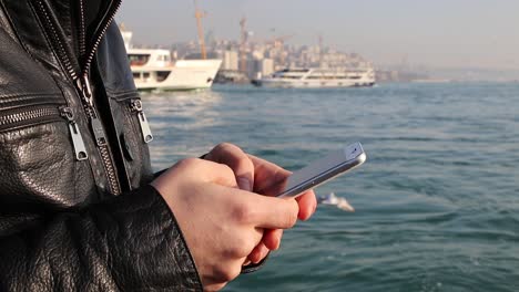 usando la aplicación en el teléfono inteligente en seaview