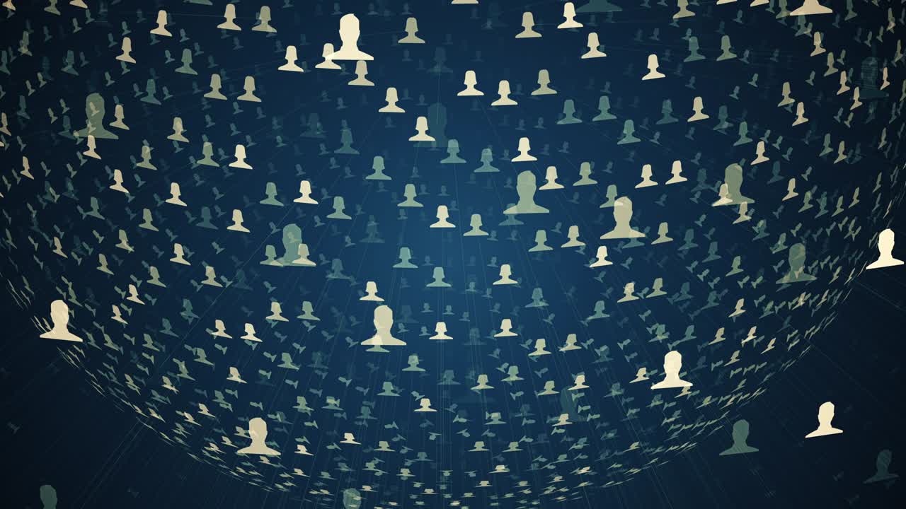 avatares conectados de hombres y mujeres