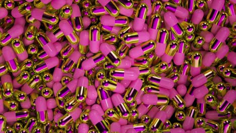 pink and gold capsules