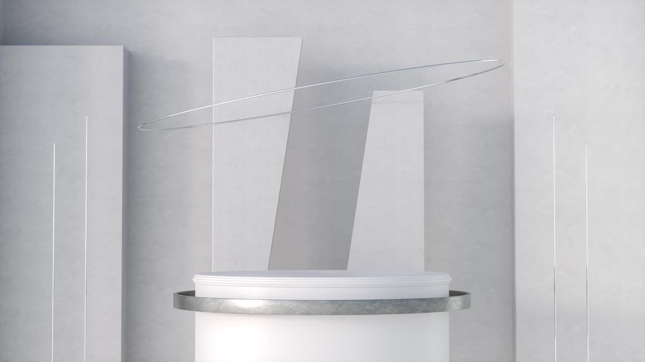 Elegant and modern product display background in white. 3d render