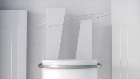 elegant and modern product display background in white. 3d render