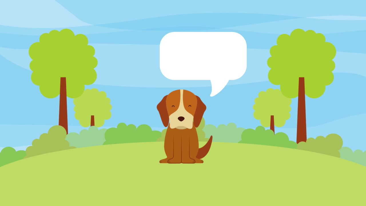 공원에서 앉아있는 작은 개 애완동물은 거품을 말합니다.