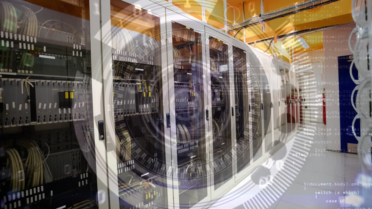 sala de servidores con números