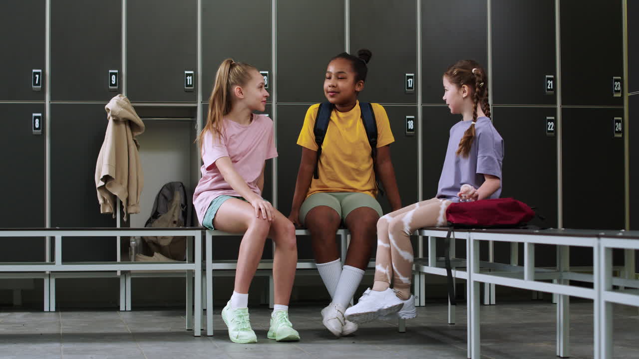 Girls talking about sports