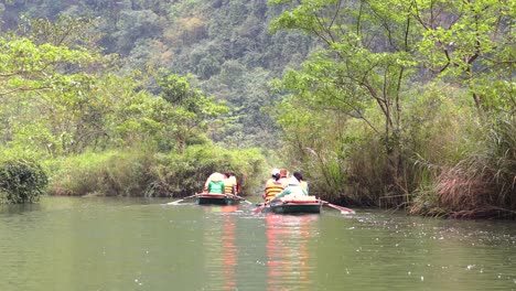 tourists enjoying a peaceful boat ride