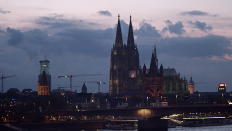 cologne skyline with cologne cathedral and groß st